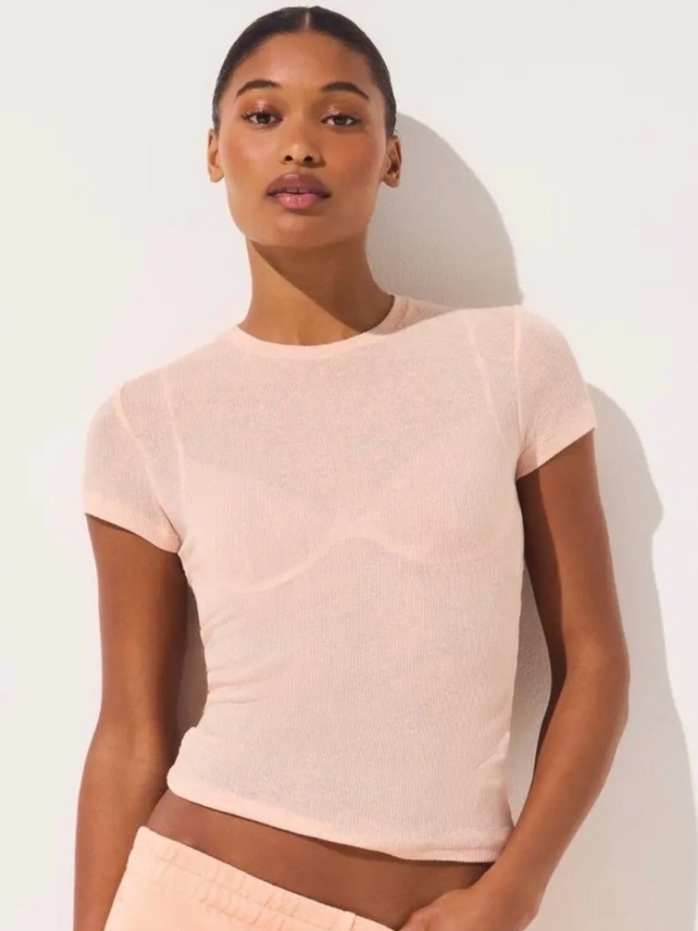 Skims Sheer Cotton Tee